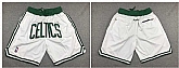 Celtics White Retro Pockets Swingman Shorts